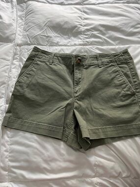 Loft Olive Green Women's Cotton Shorts
